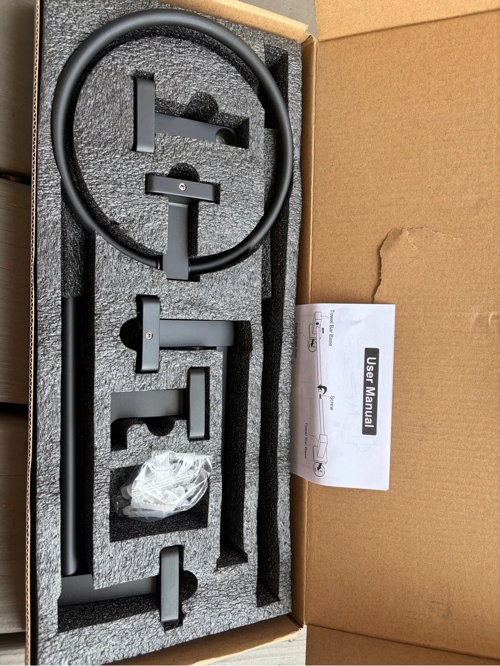 Matte Black Bathroom Hardware Set